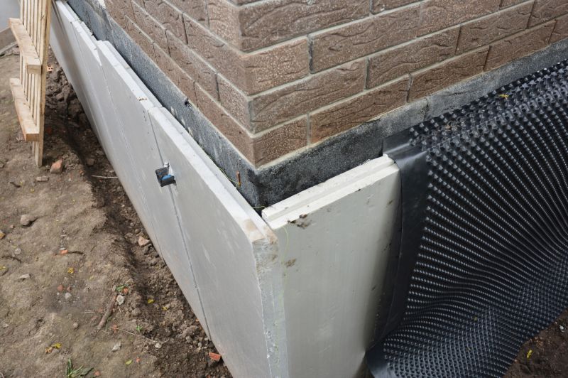 Completed Waterproofing of a Foundation